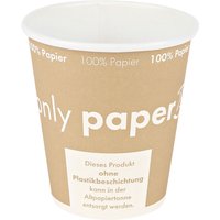 Gobelet Only Paper NATUREStar; 25 cl, 9x9.5 cm (ØxH); brun; 50 pièce(s) / Lot