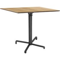 Table d'extérieur Lift carrée VEGA; 68x68x72 cm (LxlxH); Plateau chêne/naturel, Structure anthracite; carré(e)