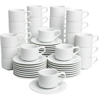 30x VEGA Confezione risparmio tazza cappuccino Base; 15 cm (Ø); bianco; 30 set / Pacco