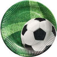Piatti di carta Football PAPSTAR; 23 cm (Ø); bianco; rotonda; 200 pz. / Pacco