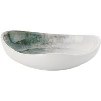 Assiette Purior creuse VEGA; 35 cl, 18.5x17x4.9 cm (LxlxH); blanc/bleu pétrole; ovale; 6 pièce(s) / Lot