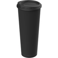 Tazza riutilizzabile Michigan con coperchio elasto REuse; 500 ml, 7.9x18 cm (ØxH); nero; 25 pz. / Pacco