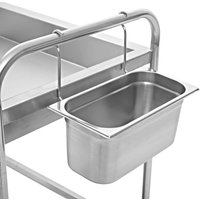 Supporto per contenitori gastronorm PULSIVA; 15.5x31.5x16.5 cm (LxPxH); argento