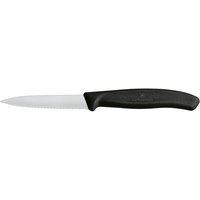 Coltello per verdure professionale Swiss Classic lama seghettata Victorinox; lunghezza lama 8 cm, 18.9 cm (L); argento/nero