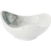 Mini coupelle Purior VEGA; 4 cl, 8.3x7.8x4.2 cm (LxlxH); blanc/bleu pétrole; 12 pièce(s) / Lot