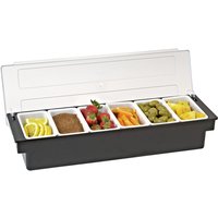Bar condiment Caddy PULSIVA; 2700 ml, 50x16x9 cm (LxLxH); nero/bianco