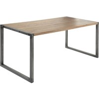 Table Torres rectangulaire VEGA; 160x80x75 cm (LxlxH); Plateau chêne vieilli/gris, Structure gris; rectangulaire