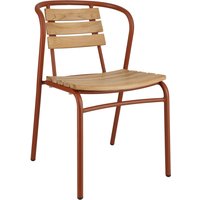 VEGA Utestol i teak Zolia; 51x50x82 cm (BxDxH); Sits Brun, Ram Rostbrun; 2 Styck / Förpackning