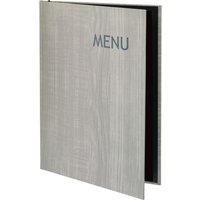 Protège-menu Lenio A4, avec inscription MENU VEGA; A4, 23.8x32.6 cm (lxH); gris