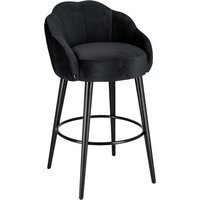 Chaise de bar Malea VEGA; 57x53x99 cm (lxPxH); noir