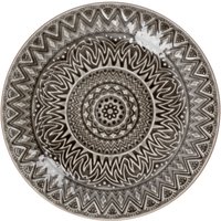 4x PULSIVA Piatto Indie piano; 21x2.5 cm (ØxH); grigio; rotonda; 4 pz. / Pacco