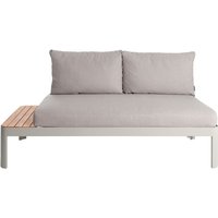 Canapé d'extérieur Amalfia VEGA; 172x72x73 cm (lxPxH); Assise gris clair, Structure gris clair