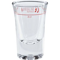 Shottino Dublino con tacca Bormioli Rocco; 34 ml, 4.5x7 cm (ØxH); trasparente; 2 cl Segno di riempimento, 24 pz. / Pacco