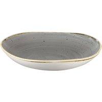 Churchill Dyp tallerken Stonecast Peppercorn asymmetrisk; 110 cl, 25.3 cm (B); Grå/Brun; Asymmetrisk; 12 Stykk / Forpakning