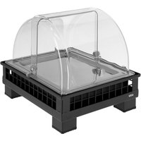 Vetrina Portland media, GN 1/2, in acciaio VEGA; GN 1/2, 35.2x29x29.9 cm (LxLxH); antracite/trasparente/acciaio inox; rettangolare