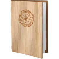Portamenu Pipestone con scritta VEGA; A4, 23x32.5 cm (LxH); beige