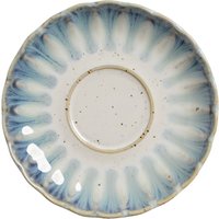 Piattino per tazzina caffè Flora VEGA; 12.5x2.1 cm (ØxH); blu/beige; rotonda; 6 pz. / Pacco