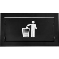 Sportello Waste VEGA; 33x19x4.5 cm (LxHxP); nero; rettangolare