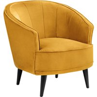 Fauteuil lounge Garbo VEGA; 86x75x84 cm (lxPxH); Assise doré, Structure noir