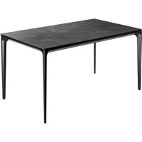 Table d'extérieur Linero rectangulaire VEGA; 138x80x72 cm (LxlxH); Plateau effet béton, Structure noir; rectangulaire