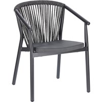 VEGA Utestol Calvo II; 58x60x79 cm (BxDxH); Sete Antrasitt, Ramme Antrasitt; 2 Stykk / Forpakning