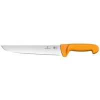 Coltello macellaio Swibo dritto manico giallo Victorinox; lunghezza lama 21 cm, 33.1 cm (L); argento/arancione