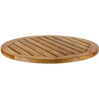 Plateau de table en teck d'extérieur Mirello rond VEGA; 80 cm (Ø); brun; rond(e)