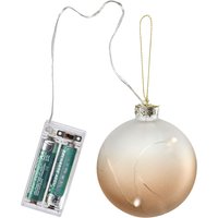 Boule LED Hina; 8 cm (Ø); brun; 2 pièce(s) / Lot