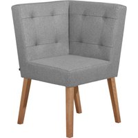 VEGA Hjørnedel til modulsofa Tolga; 55x55x90 cm (BxDxH); Sete Lysegrå, Ramme Brun