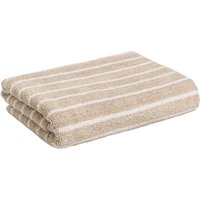 2x PULSIVA Telo doccia Tinos; 70x140 cm (LxL); beige/bianco; 2 pz. / Pacco