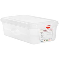 Contenitore polipropilene Dena GN 1/9 Denox; GN 1/9, 1 l, 17.6x10.8x10 cm (LxLxP); trasparente; 12 pz. / Pacco
