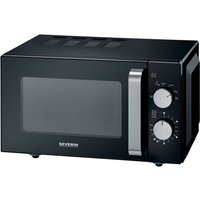 Forno a microonde con fondo in vetro SEVERIN MW 7761 Severin; 20000 ml, 46.5x39.5x27.5 cm (LxPxH); nero/argento