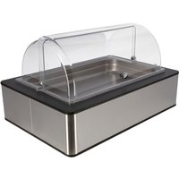 Set fraîcheur Fundale haut, 6,5 cm, GN 1/1, inox VEGA; GN 1/1, 63x42.5x33.9 cm (LxlxH); inox/anthracite/transparent; rectangulaire