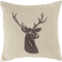 ERWIN M. Federa cuscino decorativo Alpino fantasia cervo; 40x40 cm (LxL); sabbia
