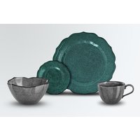 Campioni stoviglie Antiqus 4 pezzi VEGA; petrolio/grigio