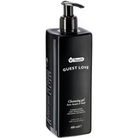 Shampoing gel douche pour hôtel Guest Love 3 en 1 en flacon distributeur à pompe V-Touch; 480 ml; transparent; 18 pièce(s) / Lot
