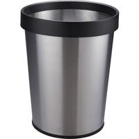 PULSIVA Cestino per rifiuti Shermer; 12000 ml, 25.5x32.2 cm (ØxH); argento; conica