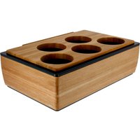 Présentoir de buffet Montana pour 5 saladiers, GN 1/1 VEGA; GN 1/1, 57x36.5x18.5 cm (LxlxH); chêne/transparent; rectangulaire