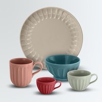 Coffret échantillons Bel Colore 5 pièces VEGA; beige/bleu/gris/rosé/rouge