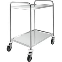 VEGA Serveringsvagn Serve 3 hyllplan, strl. L; 103x53x94.5 cm (BxDxH); Silverfärg