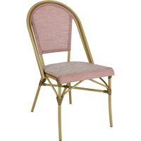 Chaise empilable d'extérieur Alira PULSIVA; 46x60.5x87 cm (lxPxH); Assise rouge/beige, Structure beige; 2 pièce(s) / Lot