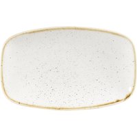 Chefs Piatto ovale Stonecast Barley White Churchill; 20x12.1 cm (LxL); bianco/marrone; rettangolare; 12 pz. / Pacco