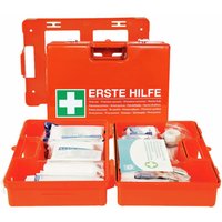 Cassetta pronto soccorso DIN 13157 Hygonorm; 27.5x20x11.5 cm (LxLxH); arancione