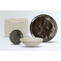 Campioni piatti Novulus 4 pezzi VEGA; beige/marrone