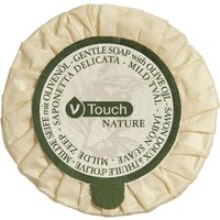 Sapone per hotel V-Touch Nature (con olio di oliva, carta plissettata) V-Touch; marrone/verde; 400 pz. / Pacco