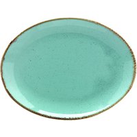 Piatto da portata Sidina ovale VEGA; 24x18x2.8 cm (LxLxH); turchese; ovale; 6 pz. / Pacco