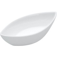Mini plat Feuille VEGA; 4 cl, 10.5x5x3 cm (LxlxH); blanc; 12 pièce(s) / Lot