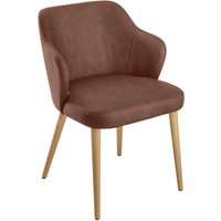 VEGA Stol Katya i konstläder; 55x58x81 cm (BxDxH); Sits Brun, Ram Brun