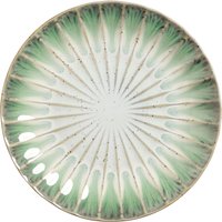 4x VEGA Piatto Flora piano; 20.5x2.7 cm (ØxH); verde/beige; rotonda; 4 pz. / Pacco