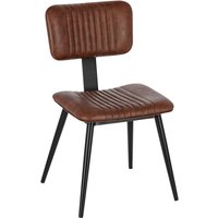 Chaise rembourrée Nolo VEGA; 47x54x81 cm (lxPxH); Assise brun, Structure noir; 2 pièce(s) / Lot